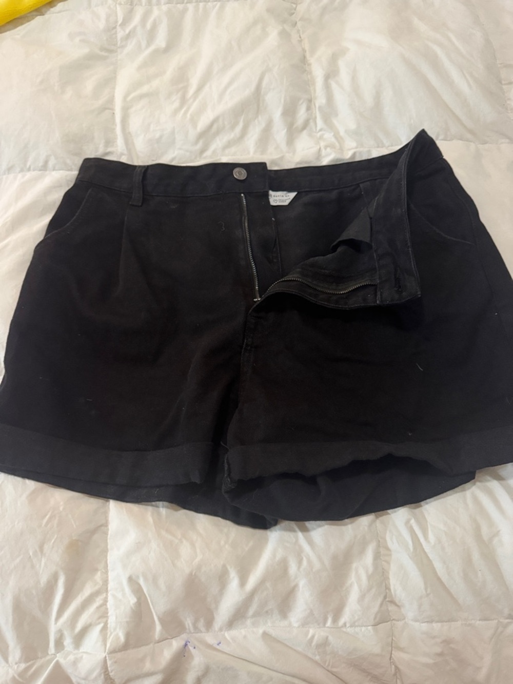 Primark Black High-Waist Cuffed Women's Shorts